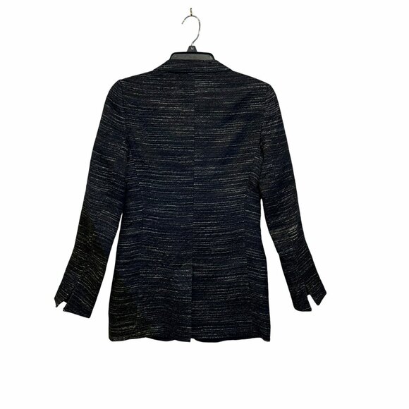 ✨Akris Women's Size US 4 Formal Elegant Wool-Blend Blazer Jacket Black✨ - Picture 2 of 9